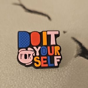 Colorful Motivational 'Do It Yourself' Rubber Pin